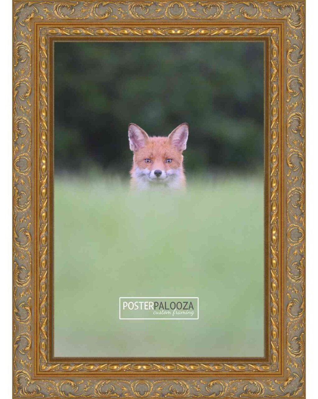 Contemporary Gold Picture Frame - UV Acrylic, Foam Board Backing, Hanging Hardware